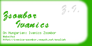 zsombor ivanics business card